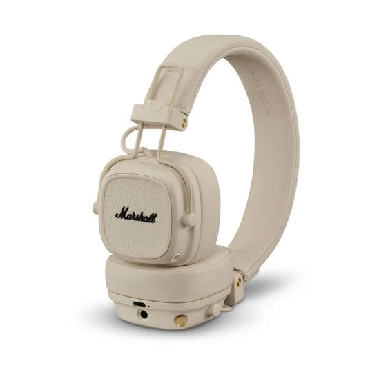 Marshall Major V β Wireless Bluetooth Headphones with Iconic Marshall Design, Custom-Tuned 40mm Drivers, 100+ Hour Battery Life, Fast Charging, Dual Mic for Calls, Foldable Travel-Friendly Build | Premium Sound | 1-Year Warranty | 14-Day Easy Returns