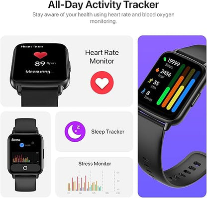 Smart Watch, 1.83" HD Smartwatch for Men Women (Answer/Make Calls), Fitness Watch with 100+ Sport Modes