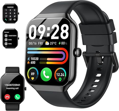 Smart Watch (Answer/Make Call), 1.96" HD Smartwatch for Women, 2025 Fitness Watch with 112+ Sport Mode/Pedometer/Calories/Sleep/Heart Rate Monitor, IP68 Waterproof Fitness Tracker for Android iOS