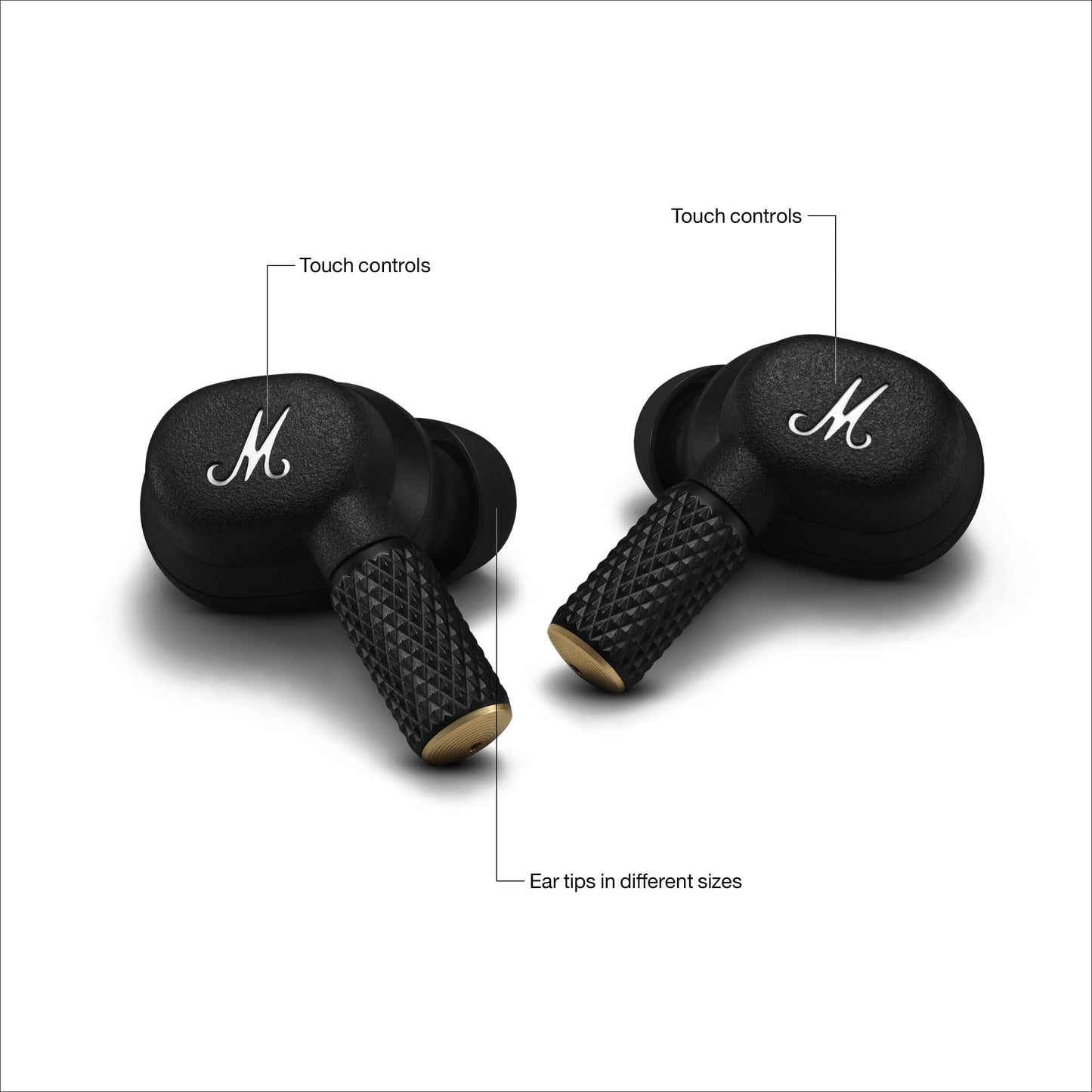 Marshall Motif II – True Wireless ANC Earbuds with Deep Bass, 30H Playtime, Dual Mic Clear Calls, Water-Resistant Design, Customizable EQ + Free Protective Carry Case | 1-Year Warranty | Easy 14-Day Returns (US Model)