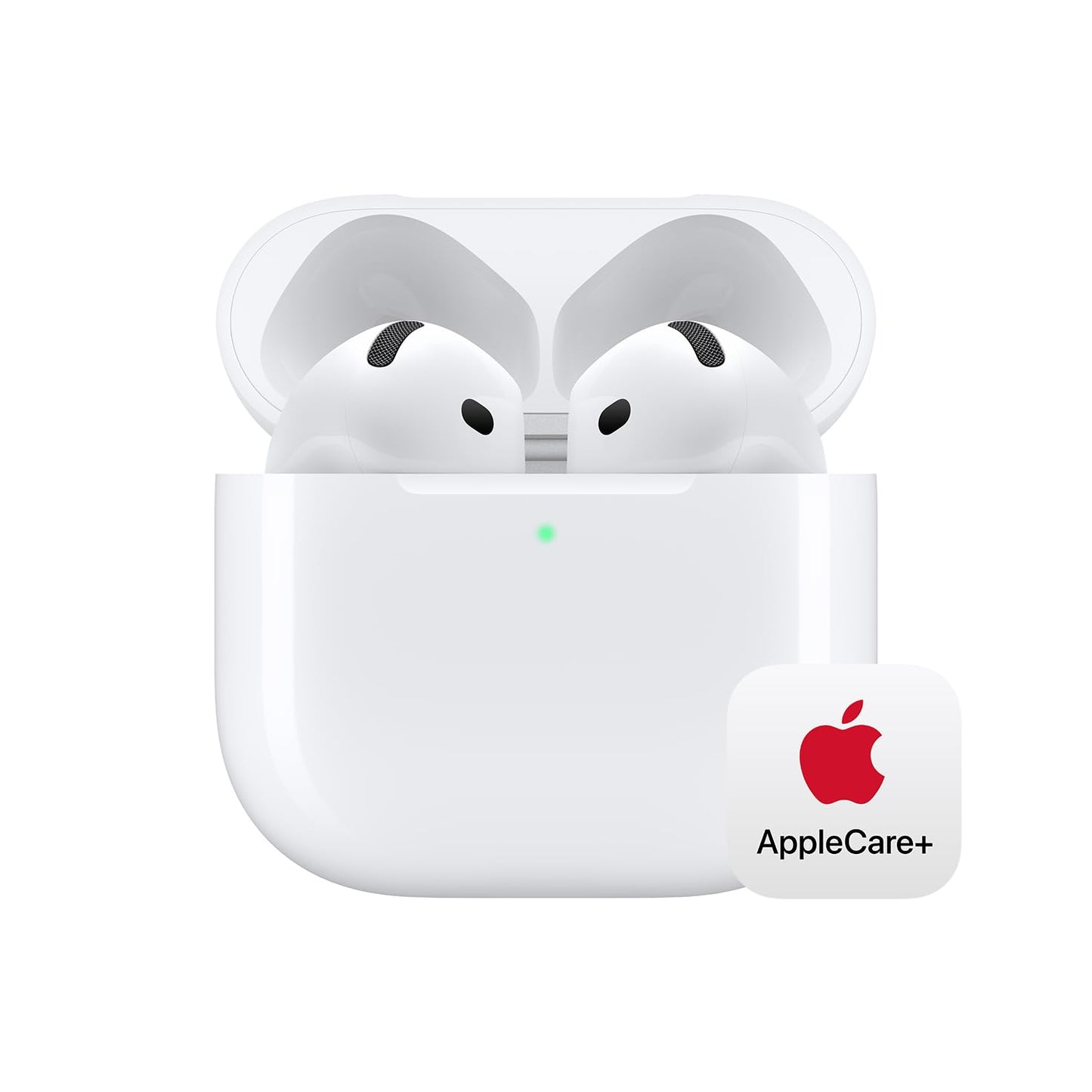 AirPods 4 – Active Noise Cancellation Earbuds, Personalized Spatial Sound, H2 Chip Performance, USB-C Charging Case, Wireless Charging, Clear Voice Mics, Comfort Fit  | 1-Year Warranty | Easy Returns | Buy 1, Get 1 Free + AppleCare+ (1 Year Free)