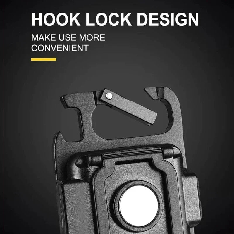 Lumi: Magnetic Keychain Mini LED Torch with Hook, Type-C port, Bottle Opener & Kickstand